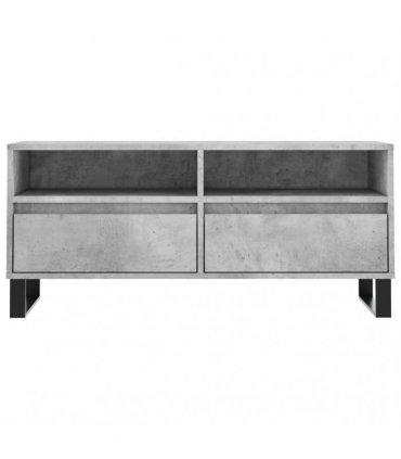 vidaXL TV Cabinet Concrete Grey 100x34.5x44.5 cm Engineered Wood — V0672040585