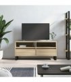 vidaXL TV Cabinet Sonoma Oak 100x34.5x44.5 cm Engineered Wood — V0672040586