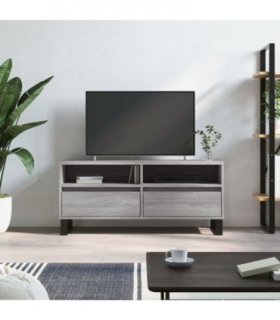 vidaXL TV Cabinet Grey Sonoma 100x34.5x44.5 cm Engineered Wood — V0672040588