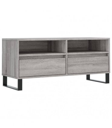 vidaXL TV Cabinet Grey Sonoma 100x34.5x44.5 cm Engineered Wood — V0672040588