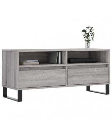 vidaXL TV Cabinet Grey Sonoma 100x34.5x44.5 cm Engineered Wood — V0672040588