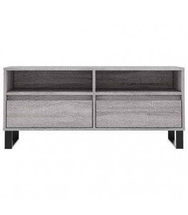 vidaXL TV Cabinet Grey Sonoma 100x34.5x44.5 cm Engineered Wood — V0672040588