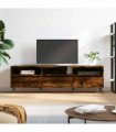 vidaXL TV Cabinet Smoked Oak 150x30x44.5 cm Engineered Wood — V0672040589