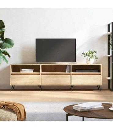 vidaXL TV Cabinet Sonoma Oak 150x30x44.5 cm Engineered Wood — V0672040590