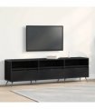 vidaXL TV Cabinet Black oak 150 x 30 x 44.5 cm Engineered wood