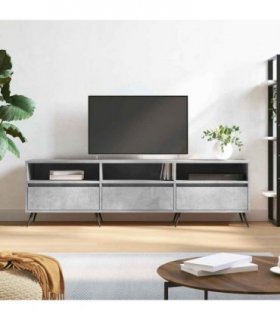 vidaXL TV Cabinet Concrete Grey 150x30x44.5 cm Engineered Wood