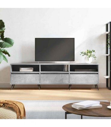 vidaXL TV Cabinet Concrete Grey 150x30x44.5 cm Engineered Wood