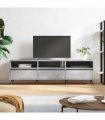 vidaXL TV Cabinet Concrete Grey 150x30x44.5 cm Engineered Wood
