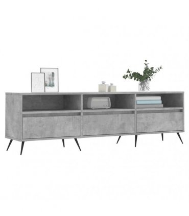 vidaXL TV Cabinet Concrete Grey 150x30x44.5 cm Engineered Wood