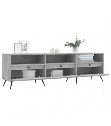vidaXL TV Cabinet Concrete Grey 150x30x44.5 cm Engineered Wood
