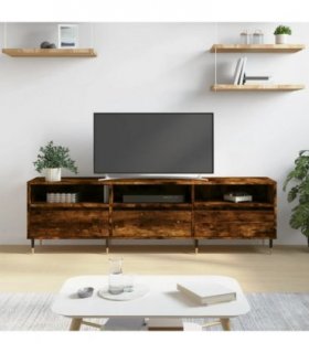 vidaXL TV Cabinet Smoked Oak 150x30x44.5 cm Engineered Wood — V0672040597