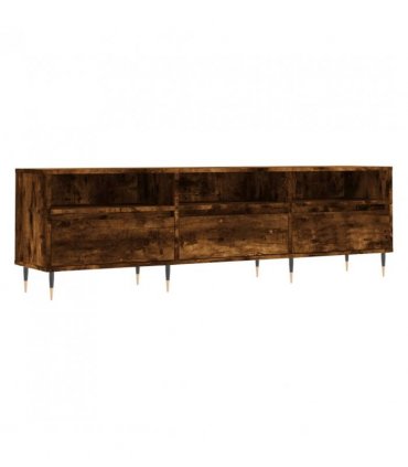 vidaXL TV Cabinet Smoked Oak 150x30x44.5 cm Engineered Wood — V0672040597