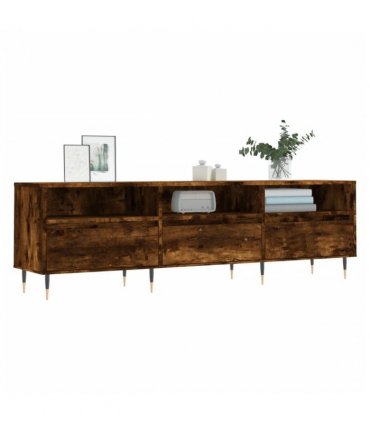 vidaXL TV Cabinet Smoked Oak 150x30x44.5 cm Engineered Wood — V0672040597