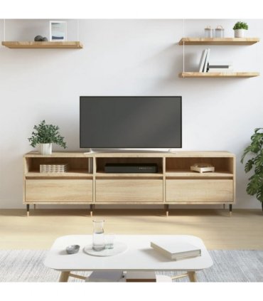 vidaXL TV Cabinet Sonoma Oak 150x30x44.5 cm Engineered Wood — V0672040599