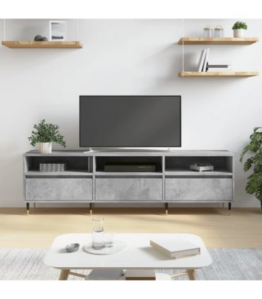 vidaXL TV Cabinet Concrete Grey 150x30x44.5 cm Engineered Wood — V0672040601