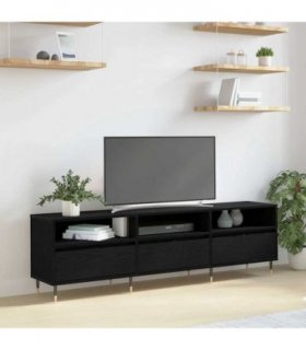 vidaXL TV Cabinet Black Oak 150 x 30 x 45 cm Engineered Wood — V0672040603