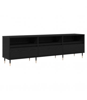 vidaXL TV Cabinet Black Oak 150 x 30 x 45 cm Engineered Wood — V0672040603
