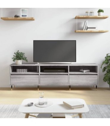 vidaXL TV Cabinet Grey Sonoma 150x30x44.5 cm Engineered Wood — V0672040605