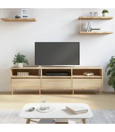 vidaXL TV Cabinet Sonoma Oak 150x30x44.5 cm Engineered Wood — V0672040609