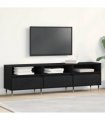 vidaXL TV Cabinet Black Oak 150 x 30 x 44.5 cm Engineered Wood — V0672040613