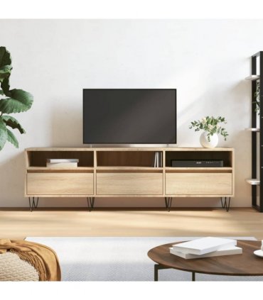 vidaXL TV Cabinet Sonoma Oak 150x30x44.5 cm Engineered Wood — V0672040618