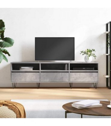 vidaXL TV Cabinet Concrete Grey 150x30x44.5 cm Engineered Wood — V0672040620