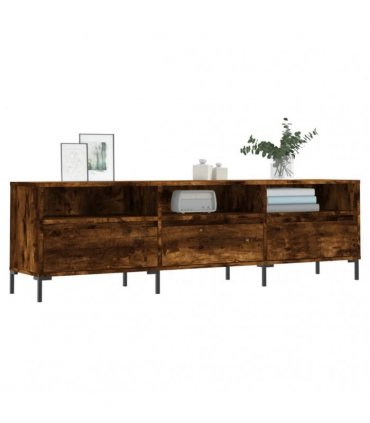 vidaXL TV Cabinet Smoked Oak 150x30x44.5 cm Engineered Wood — V0672040626