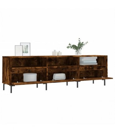 vidaXL TV Cabinet Smoked Oak 150x30x44.5 cm Engineered Wood — V0672040626