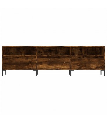 vidaXL TV Cabinet Smoked Oak 150x30x44.5 cm Engineered Wood — V0672040626