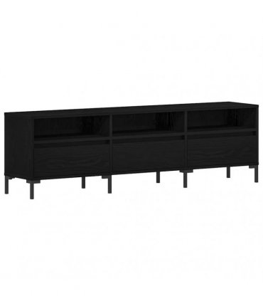 vidaXL TV Cabinet Black Oak 150 x 30 x 44.5 cm Engineered Wood — V0672040627