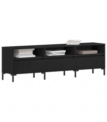 vidaXL TV Cabinet Black Oak 150 x 30 x 44.5 cm Engineered Wood — V0672040627