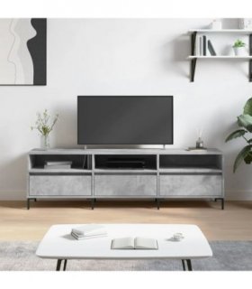 vidaXL TV Cabinet Concrete Grey 150x30x44.5 cm Engineered Wood — V0672040630