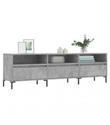 vidaXL TV Cabinet Concrete Grey 150x30x44.5 cm Engineered Wood — V0672040630