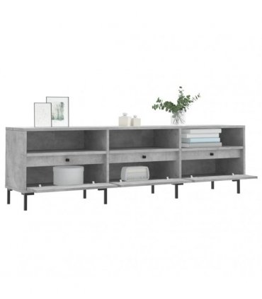 vidaXL TV Cabinet Concrete Grey 150x30x44.5 cm Engineered Wood — V0672040630