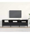 vidaXL TV Cabinet Black Oak 150 x 30 x 44.5 cm Engineered Wood — V0672040632