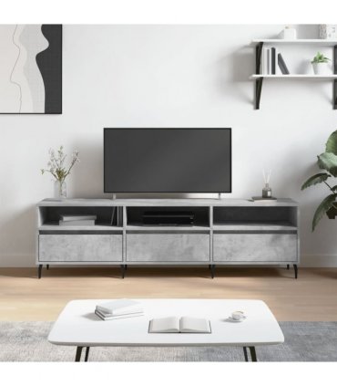 vidaXL TV Cabinet Concrete Grey 150x30x44.5 cm Engineered Wood — V0672040634