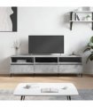 vidaXL TV Cabinet Concrete Grey 150x30x44.5 cm Engineered Wood — V0672040634