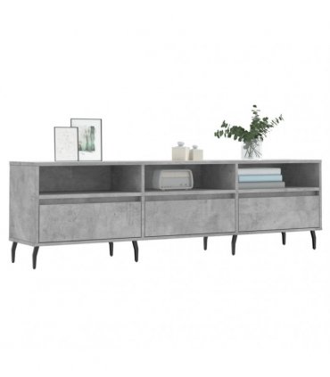 vidaXL TV Cabinet Concrete Grey 150x30x44.5 cm Engineered Wood — V0672040634