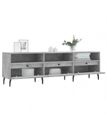 vidaXL TV Cabinet Concrete Grey 150x30x44.5 cm Engineered Wood — V0672040634