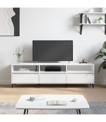 vidaXL TV Cabinet White 150x30x44.5 cm Engineered Wood — V0672040637