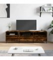 vidaXL TV Cabinet Smoked Oak 150x30x44.5 cm Engineered Wood — V0672040638