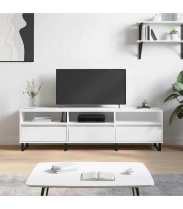 vidaXL TV Cabinet White 150x30x44.5 cm Engineered Wood — V0672040640
