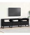 vidaXL TV Cabinet Black Oak 150 x 30 x 44.5 cm Engineered Wood — V0672040642