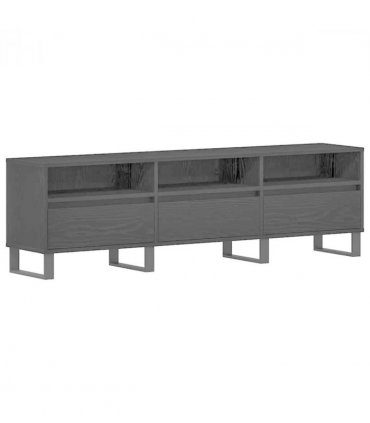 vidaXL TV Cabinet Black Oak 150 x 30 x 44.5 cm Engineered Wood — V0672040642