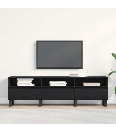 vidaXL TV Cabinet Black Oak 150 x 30 x 44.5 cm Engineered Wood — V0672040642