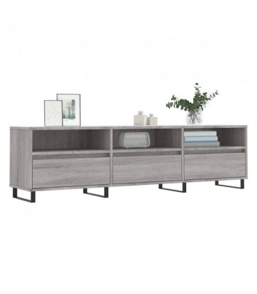 vidaXL TV Cabinet Grey Sonoma 150x30x44.5 cm Engineered Wood — V0672040643
