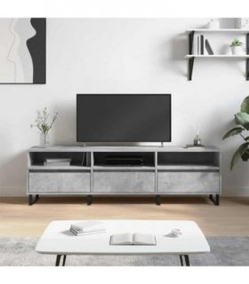 vidaXL TV Cabinet Concrete Grey 150x30x44.5 cm Engineered Wood — V0672040646