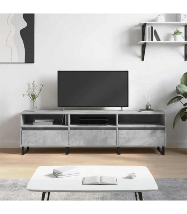 vidaXL TV Cabinet Concrete Grey 150x30x44.5 cm Engineered Wood — V0672040646