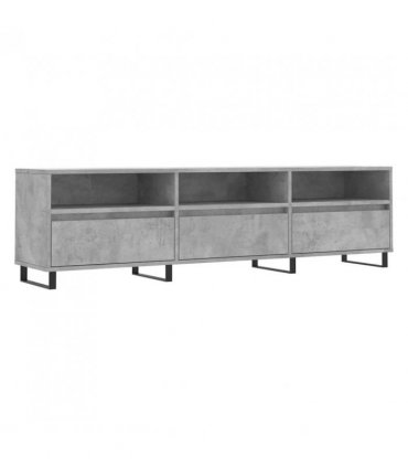 vidaXL TV Cabinet Concrete Grey 150x30x44.5 cm Engineered Wood — V0672040646