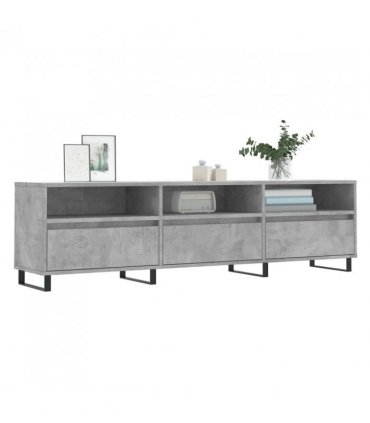 vidaXL TV Cabinet Concrete Grey 150x30x44.5 cm Engineered Wood — V0672040646